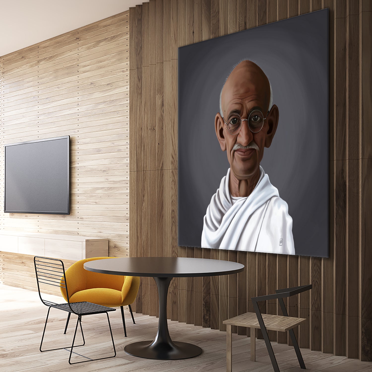 Mahatma Gandhi by Rob Snow on GIANT ART - white digital painting