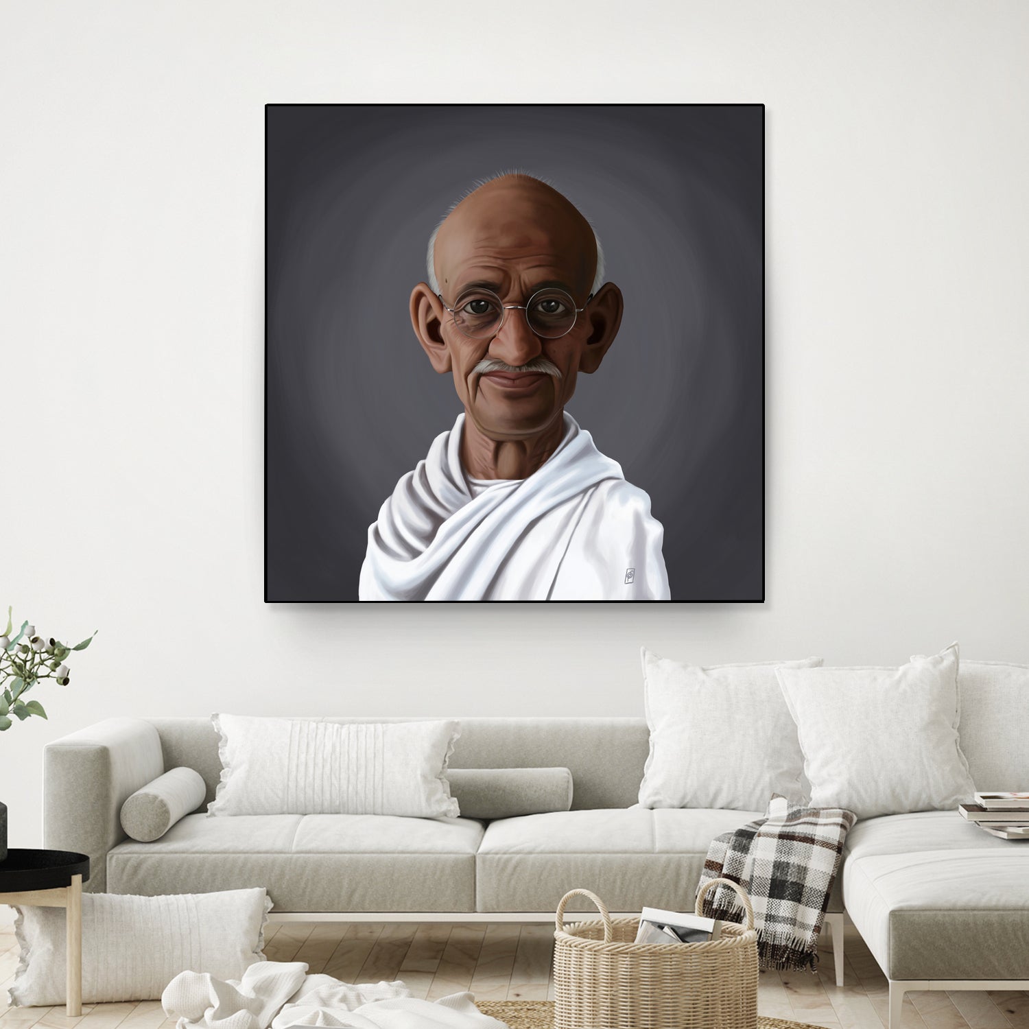 Mahatma Gandhi by Rob Snow on GIANT ART - white digital painting