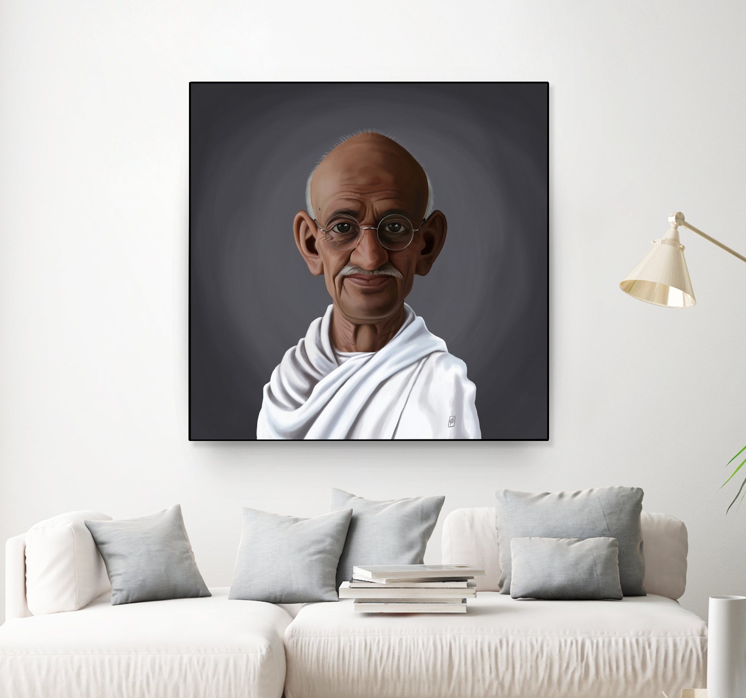 Mahatma Gandhi by Rob Snow on GIANT ART - white digital painting