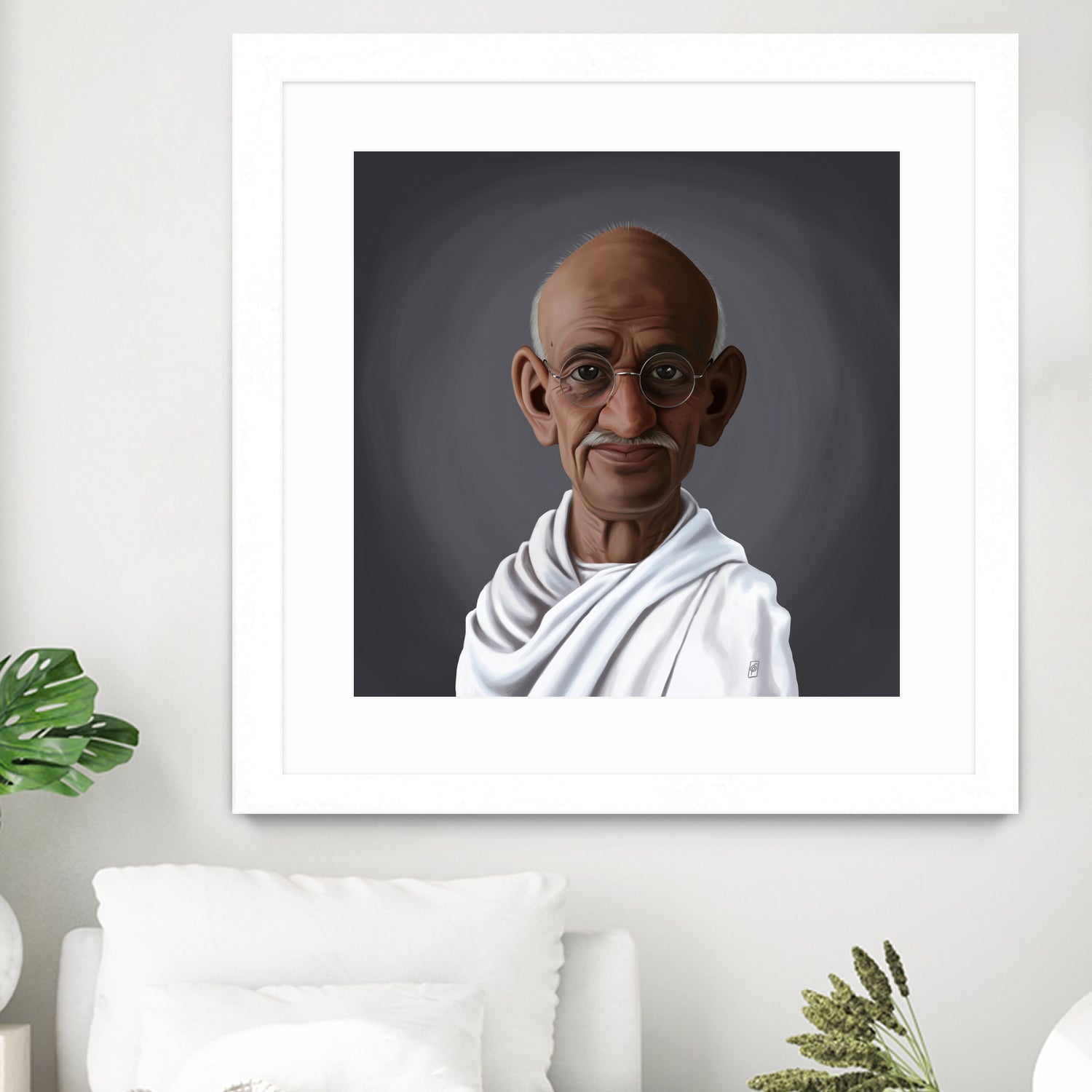 Mahatma Gandhi by Rob Snow on GIANT ART - white digital painting