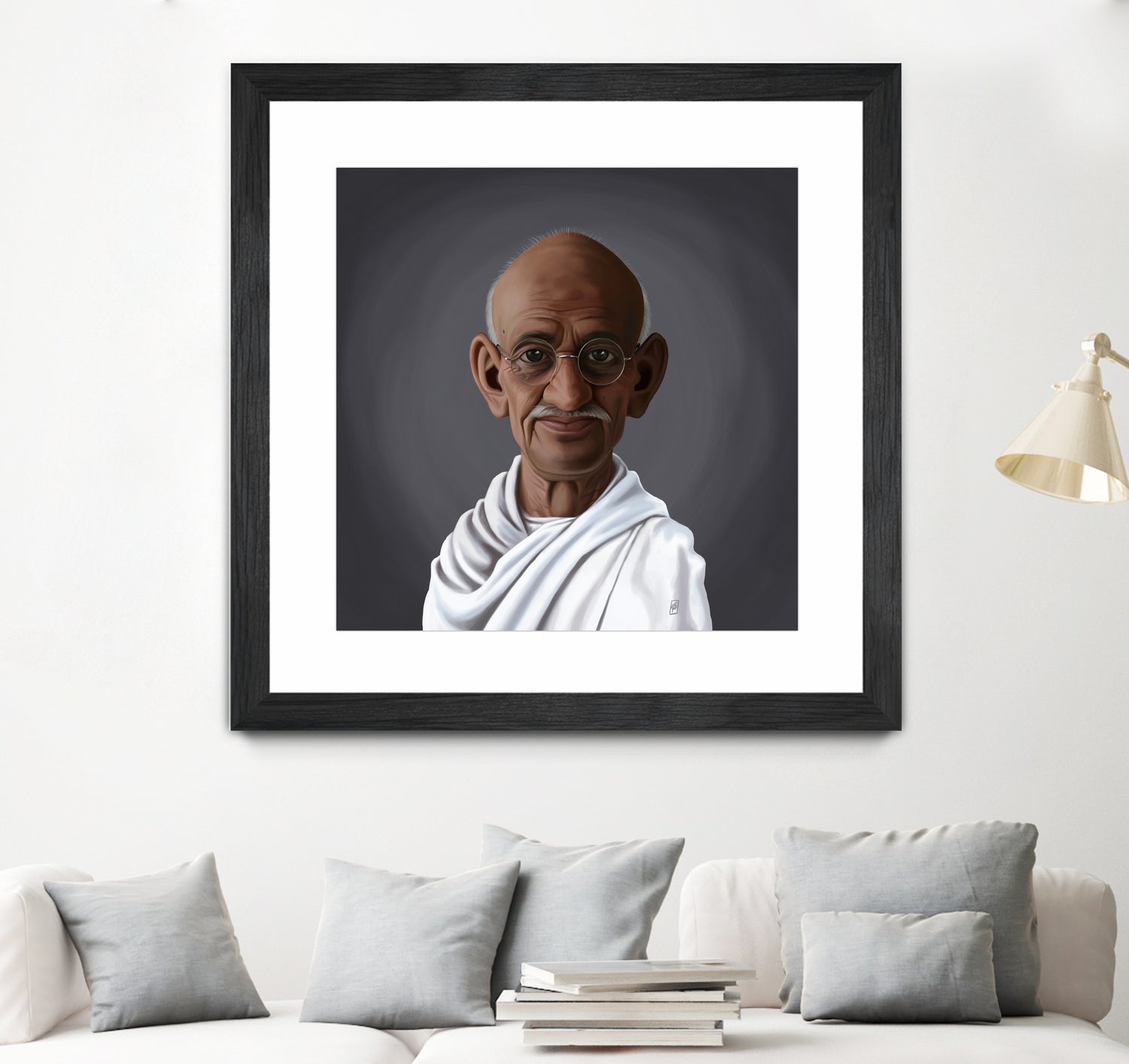 Mahatma Gandhi by Rob Snow on GIANT ART - white digital painting