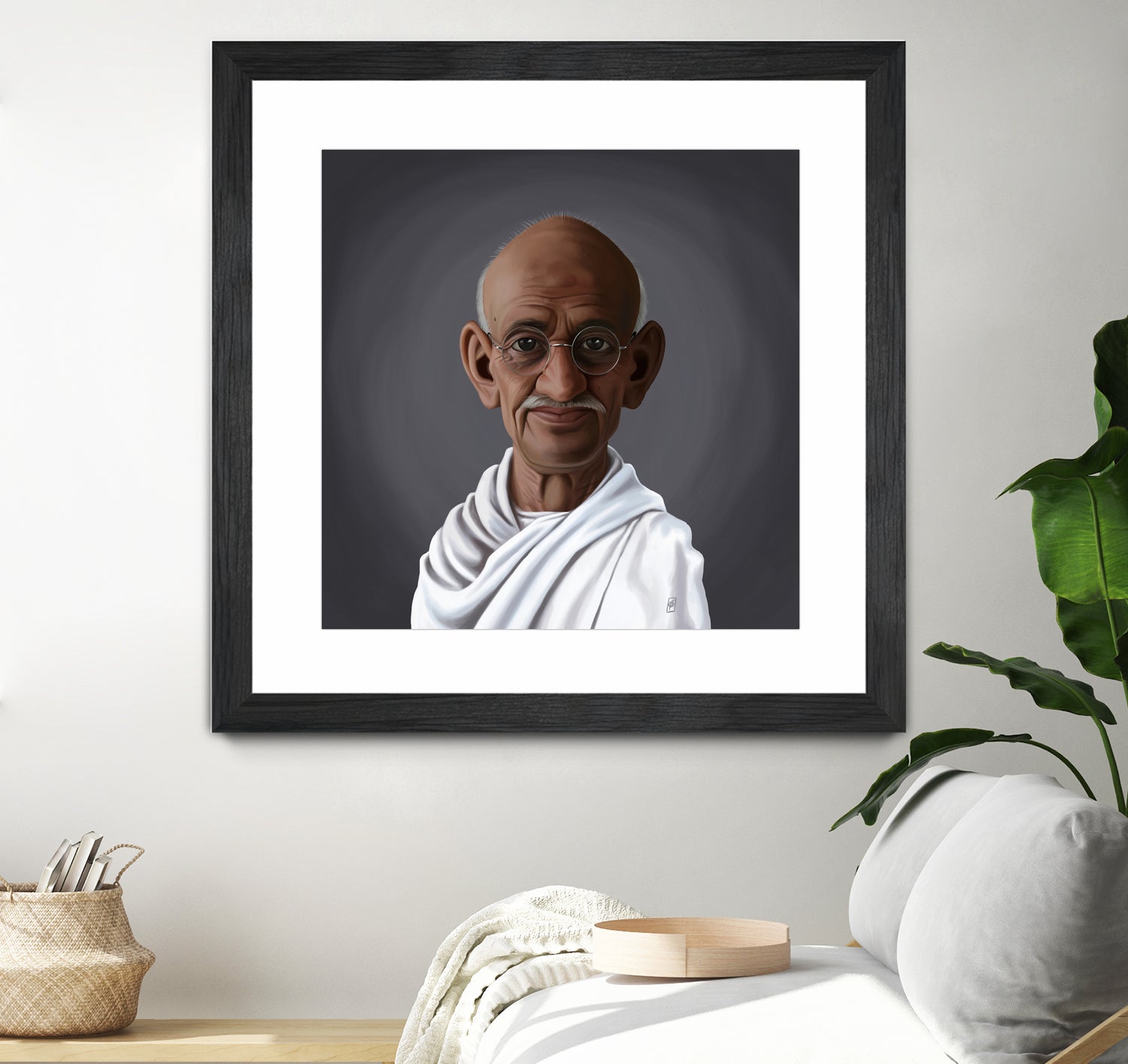 Mahatma Gandhi by Rob Snow on GIANT ART - white digital painting