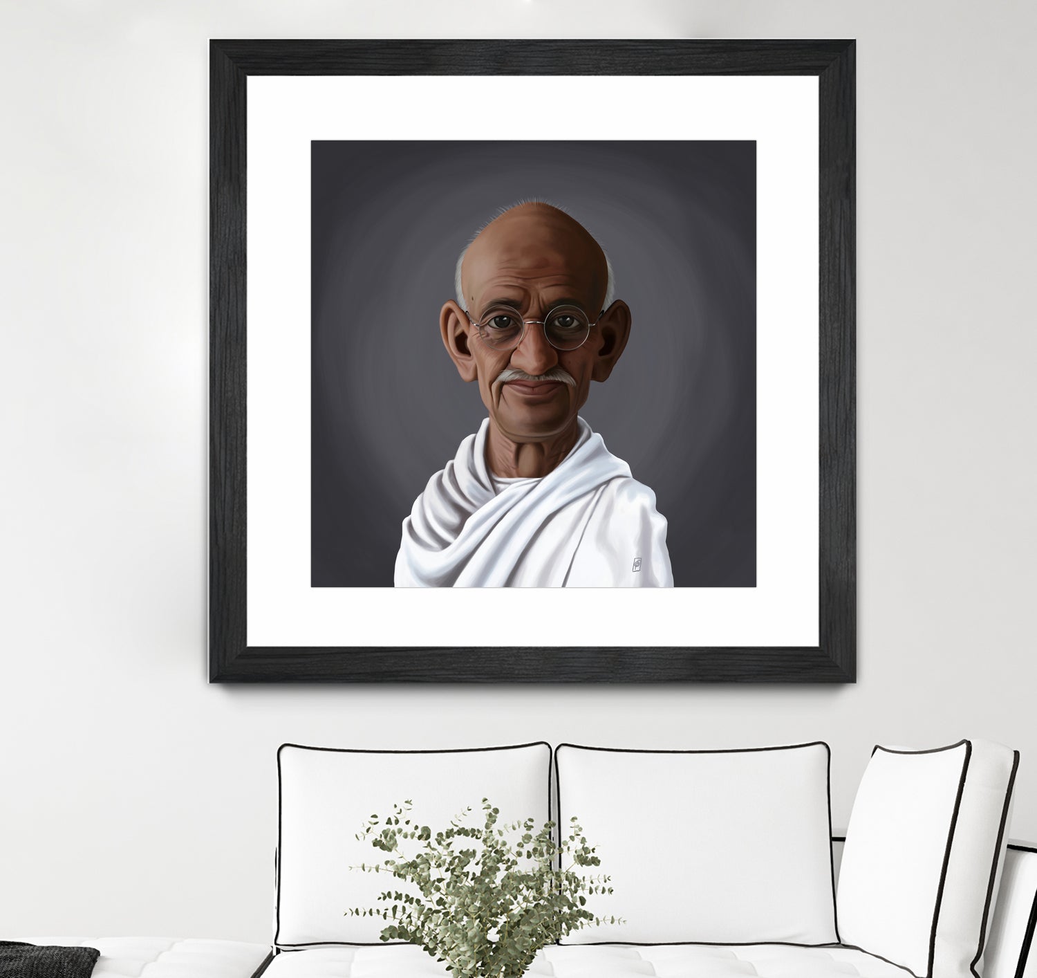 Mahatma Gandhi by Rob Snow on GIANT ART - white digital painting