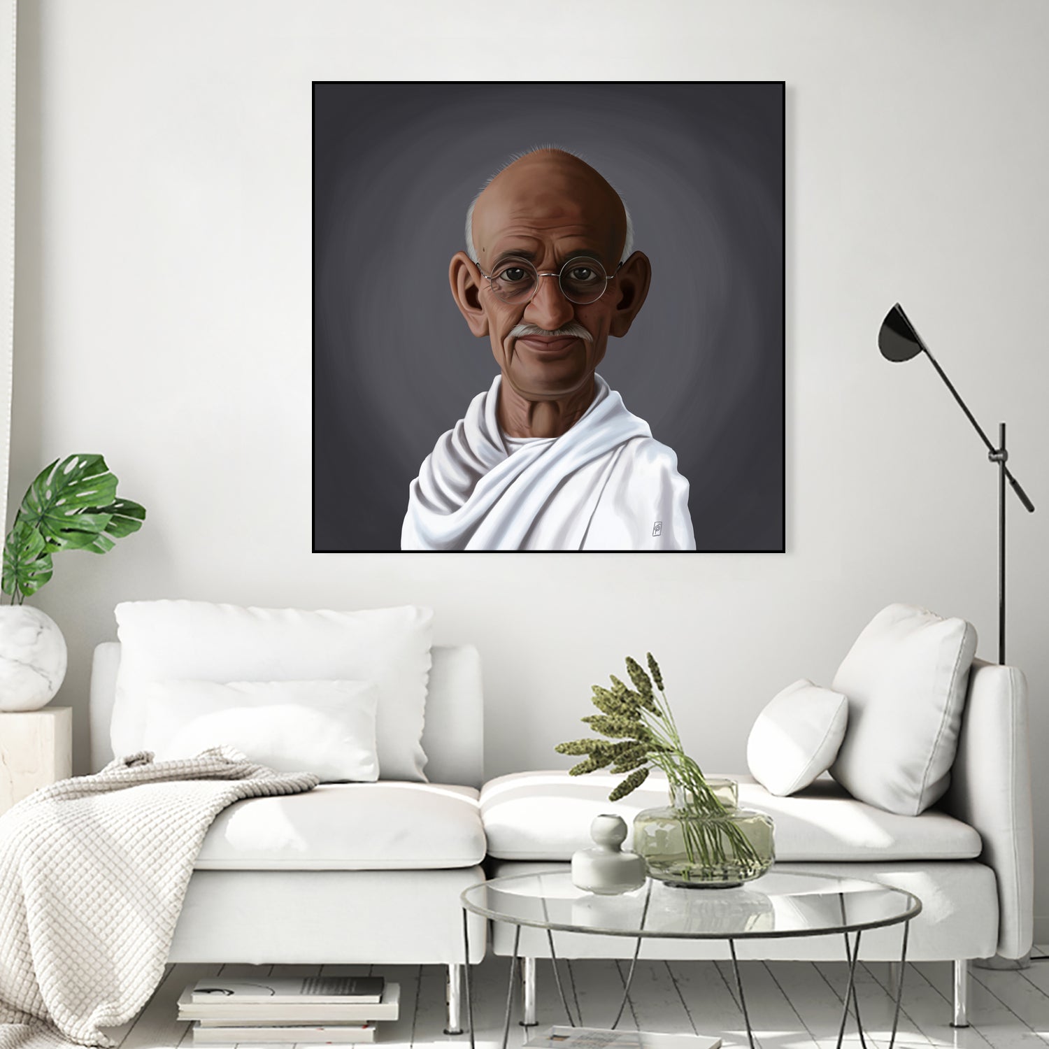 Mahatma Gandhi by Rob Snow on GIANT ART - white digital painting