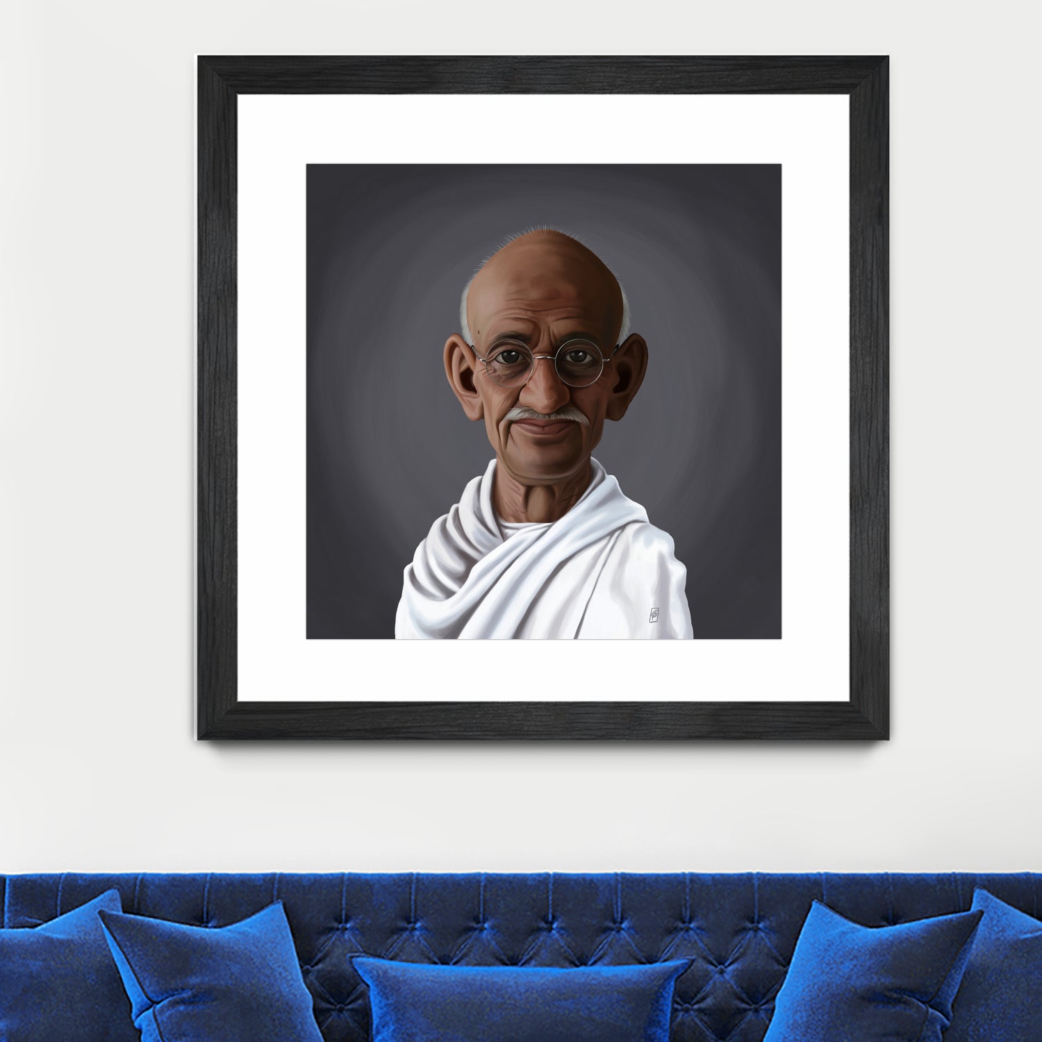 Mahatma Gandhi by Rob Snow on GIANT ART - white digital painting