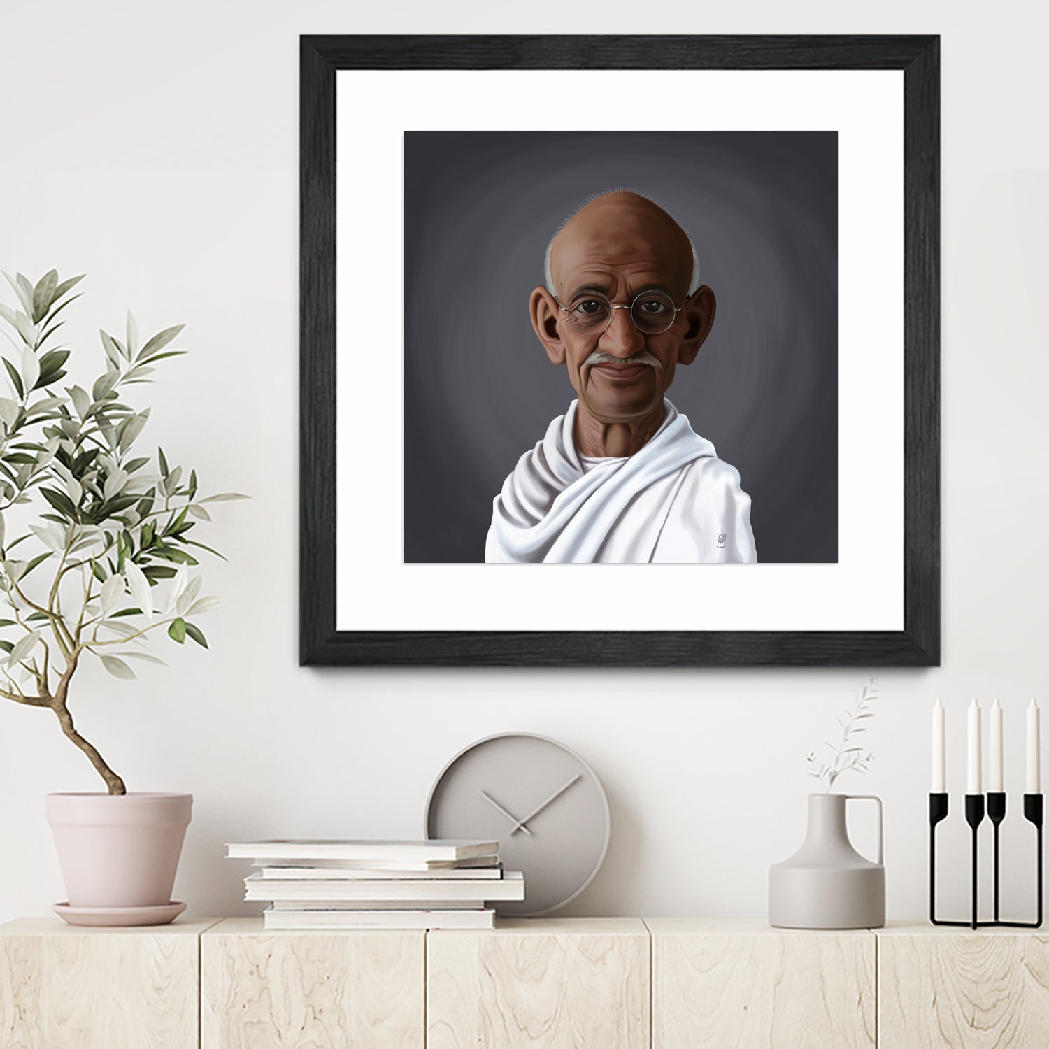 Mahatma Gandhi by Rob Snow on GIANT ART - white digital painting