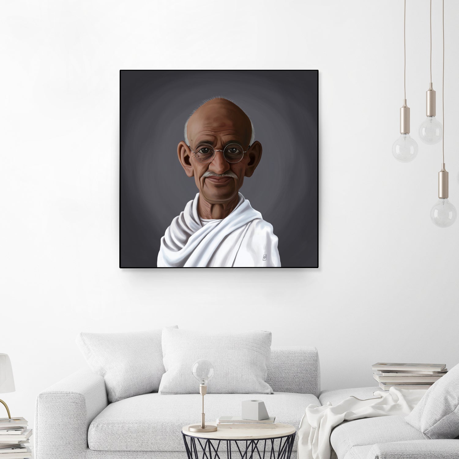 Mahatma Gandhi by Rob Snow on GIANT ART - white digital painting