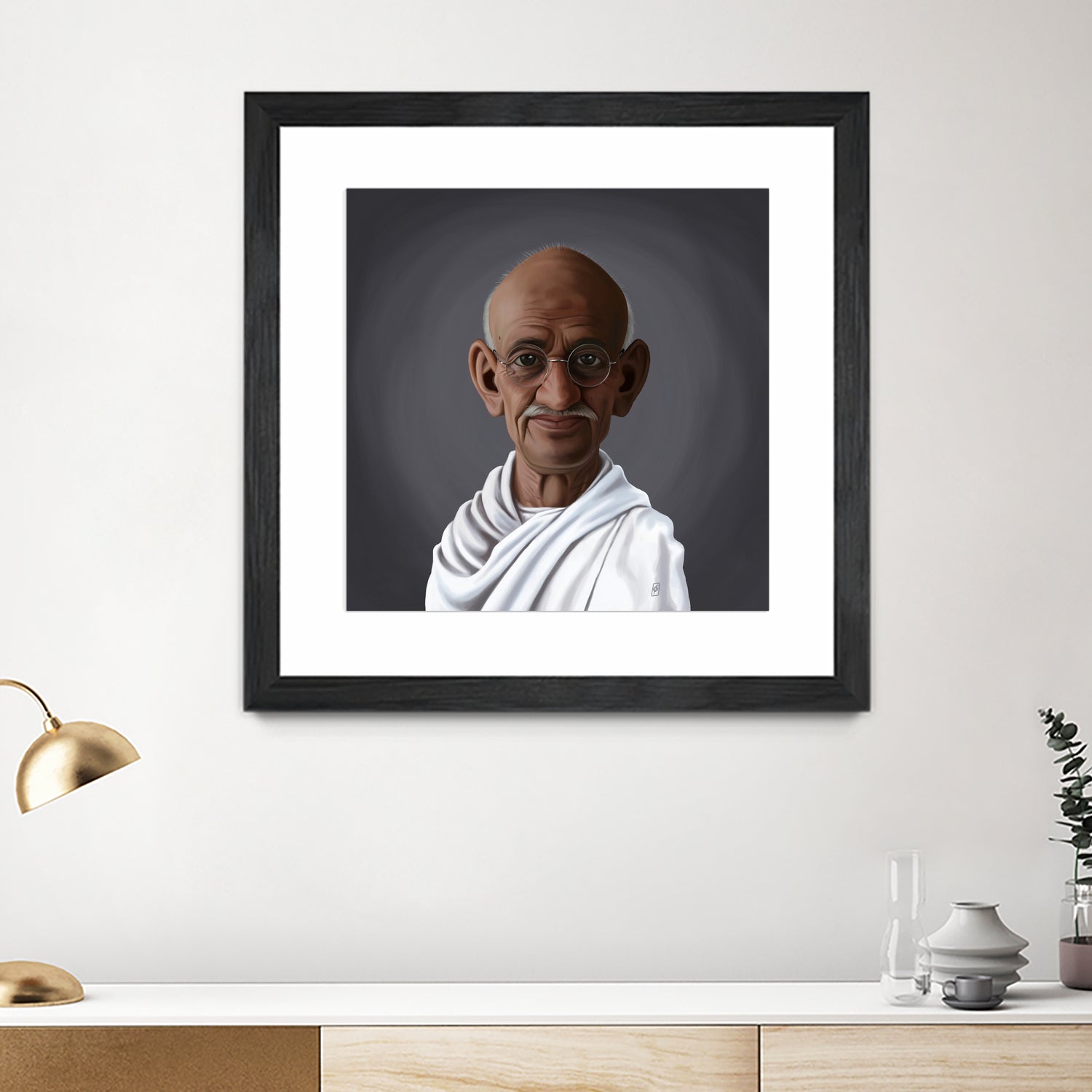 Mahatma Gandhi by Rob Snow on GIANT ART - white digital painting