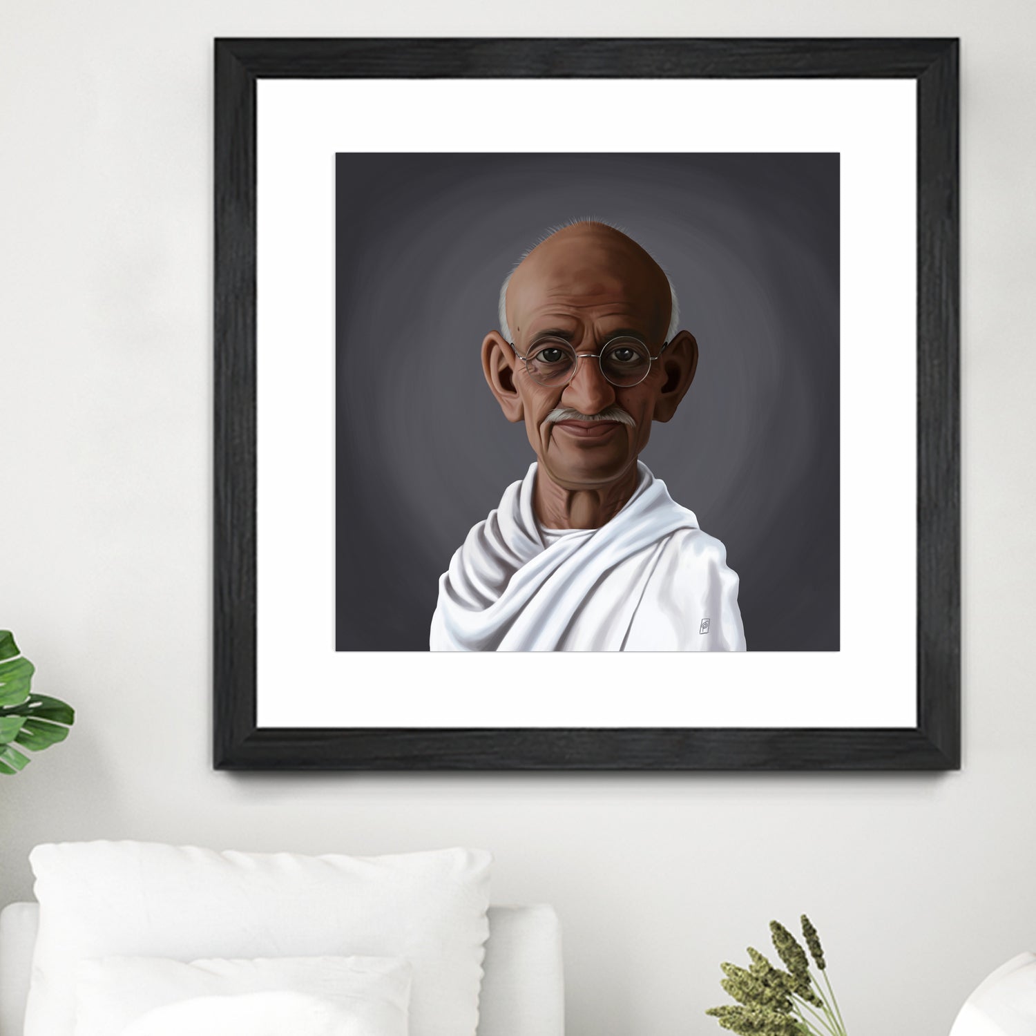 Mahatma Gandhi by Rob Snow on GIANT ART - white digital painting