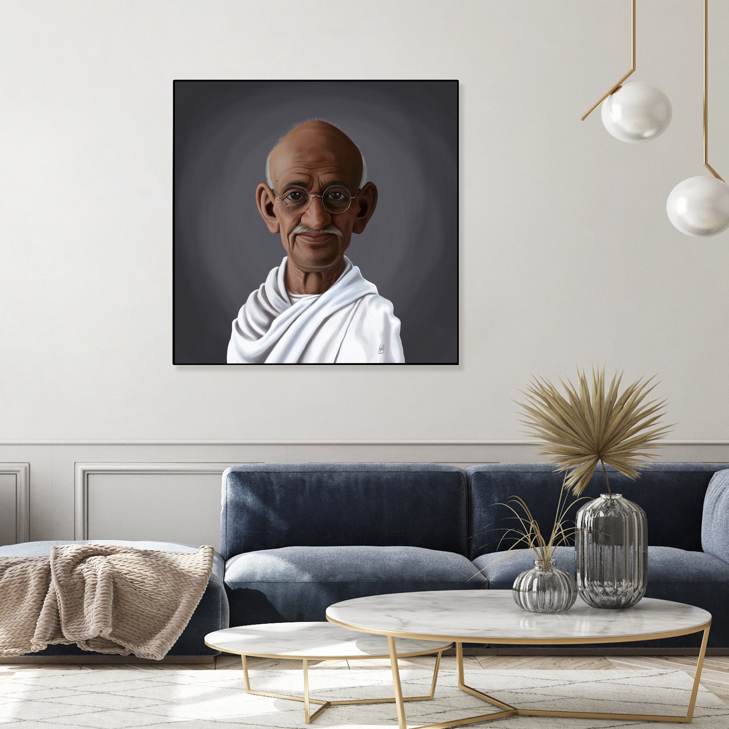 Mahatma Gandhi by Rob Snow on GIANT ART - white digital painting