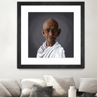 Mahatma Gandhi by Rob Snow on GIANT ART - white digital painting