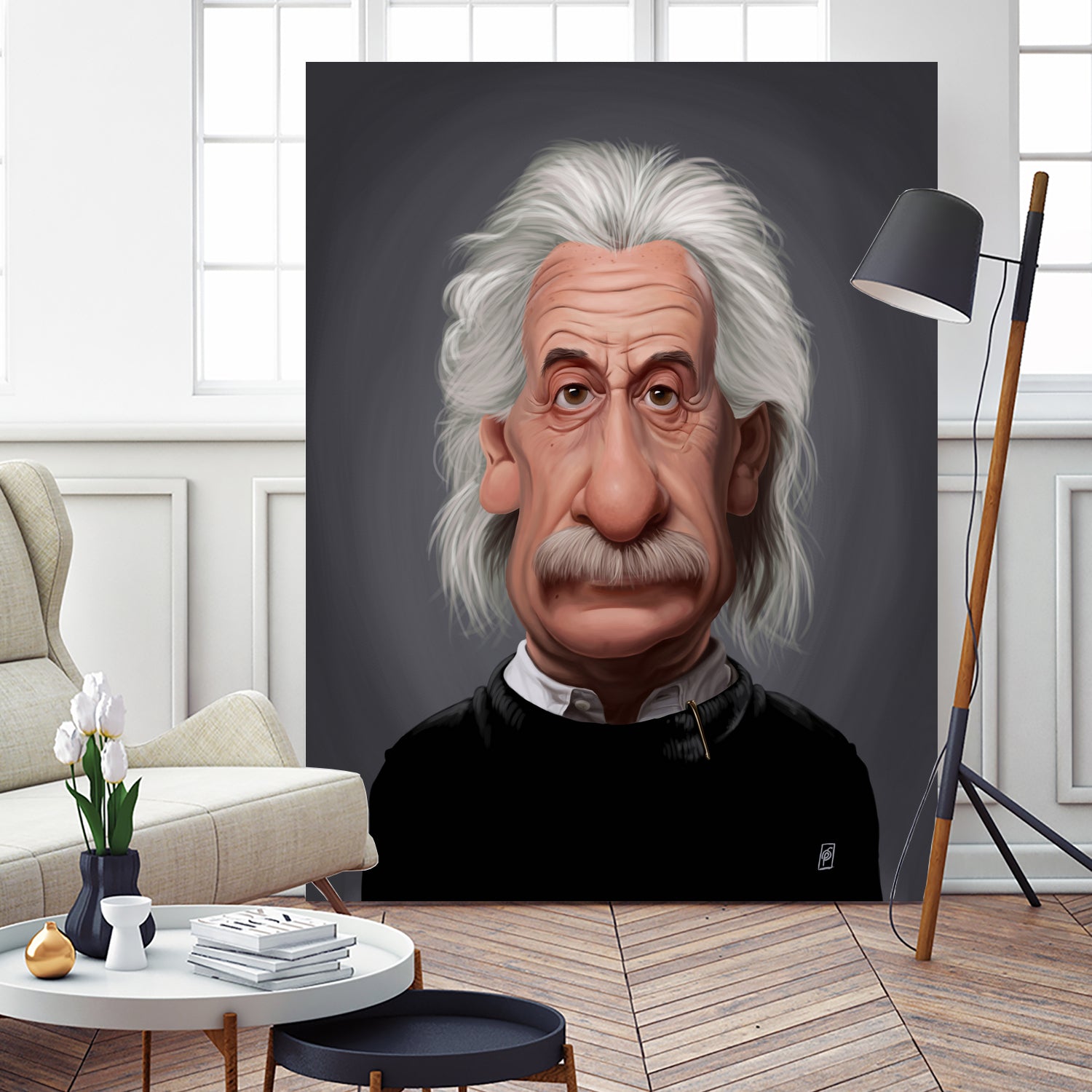 Albert Einstein by Rob Snow on GIANT ART - black digital painting