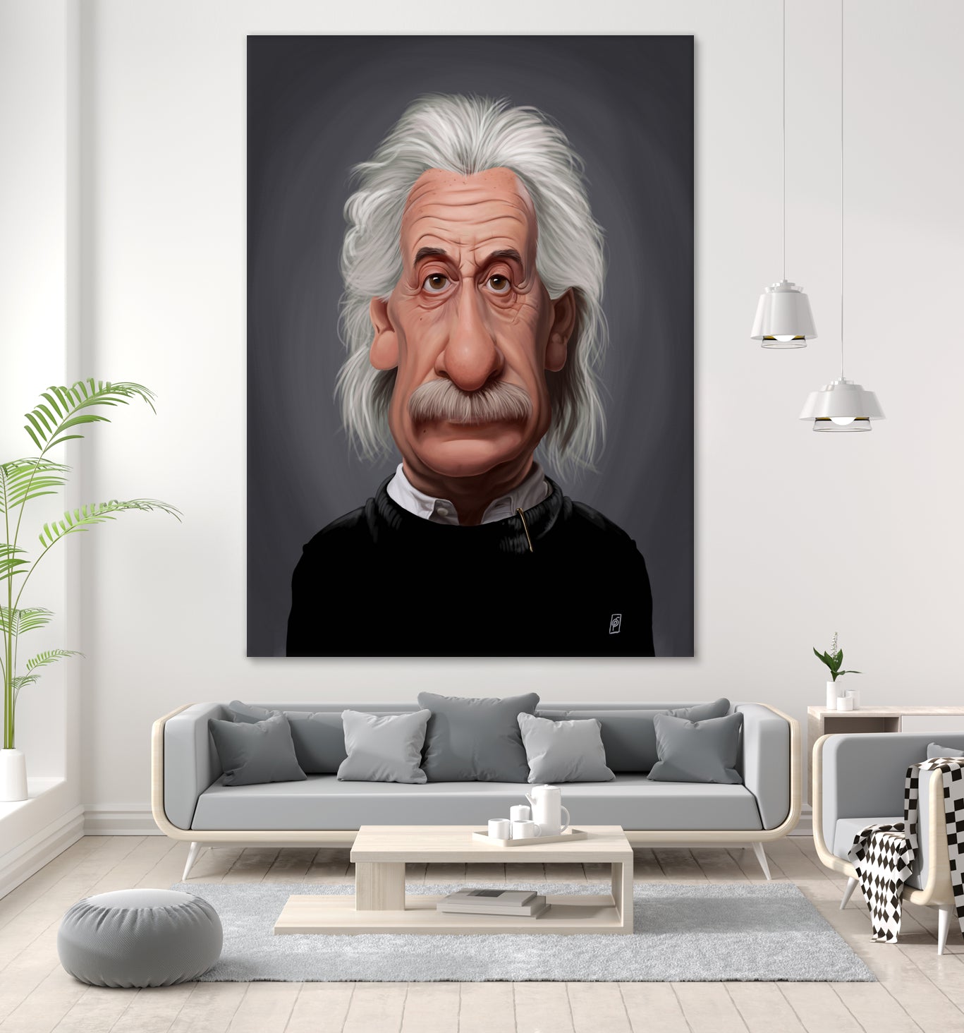 Albert Einstein by Rob Snow on GIANT ART - black digital painting