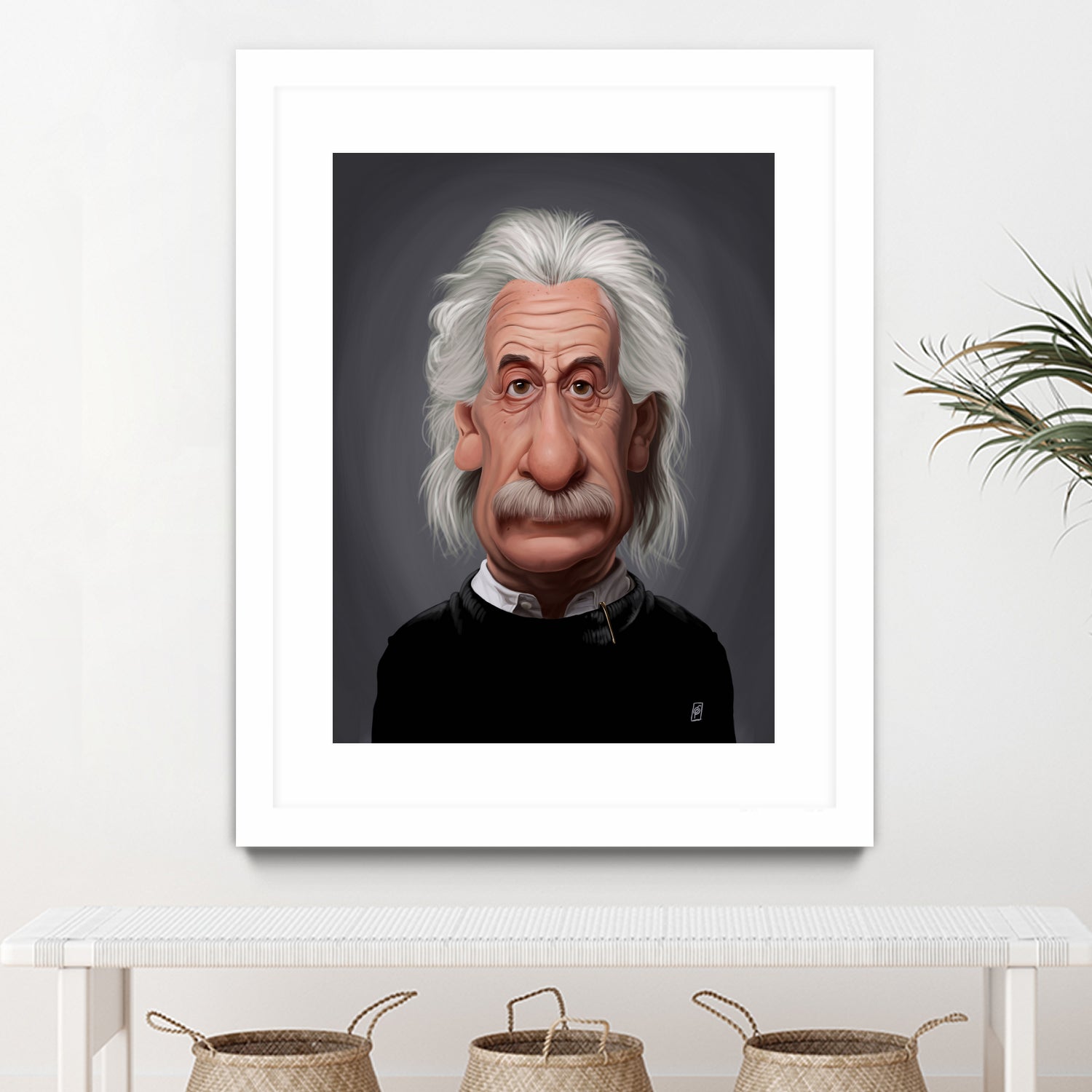 Albert Einstein by Rob Snow on GIANT ART - black digital painting