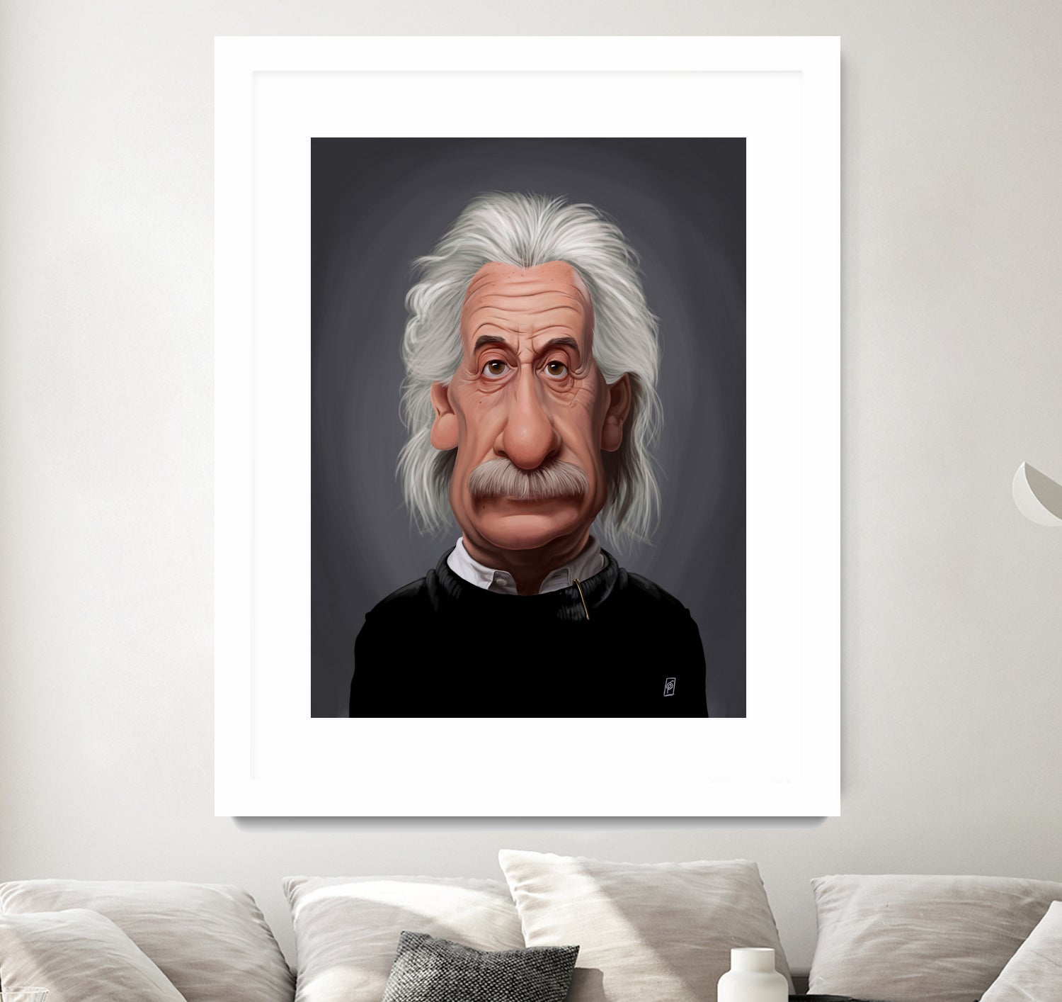 Albert Einstein by Rob Snow on GIANT ART - black digital painting