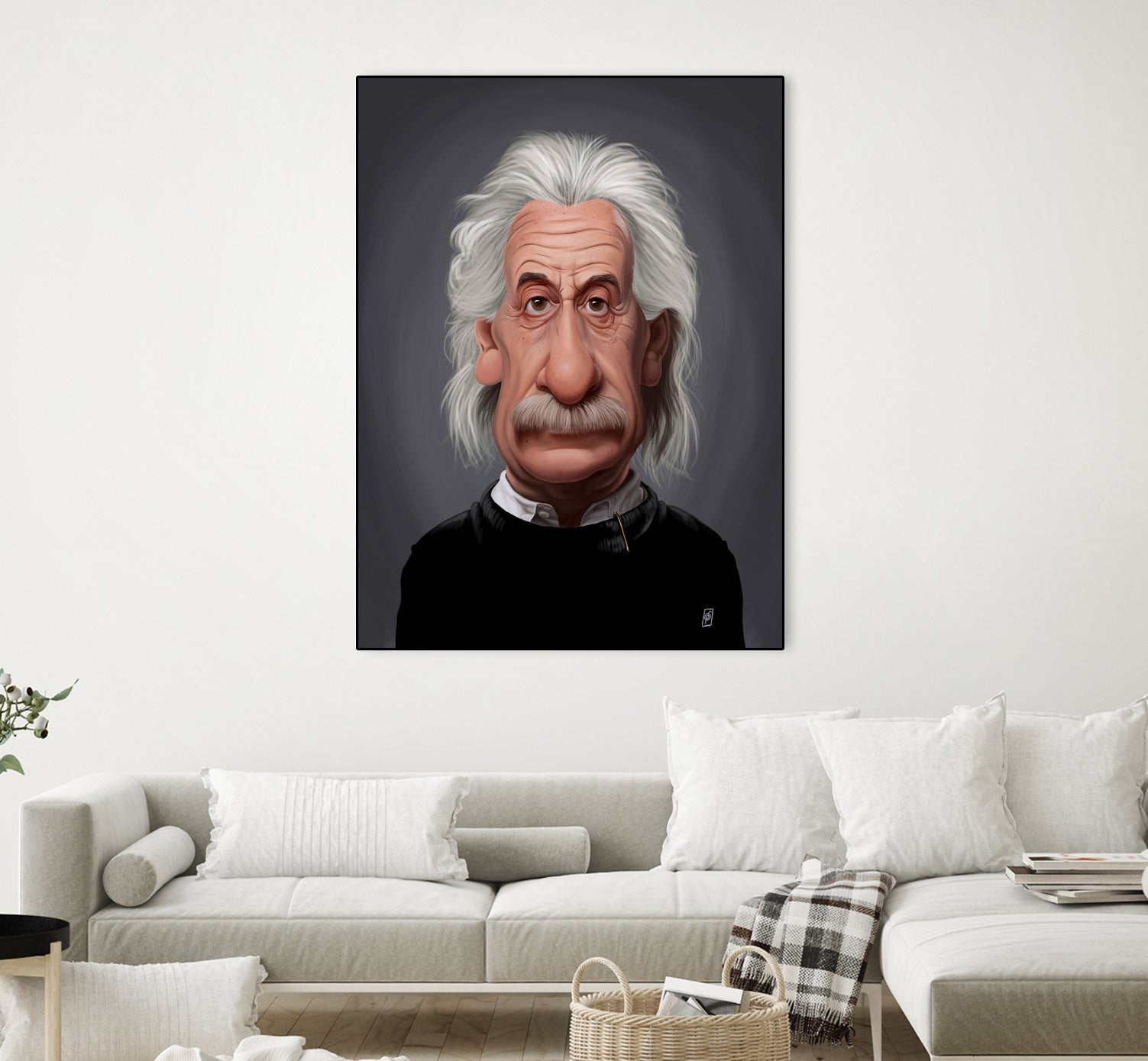 Albert Einstein by Rob Snow on GIANT ART - black digital painting