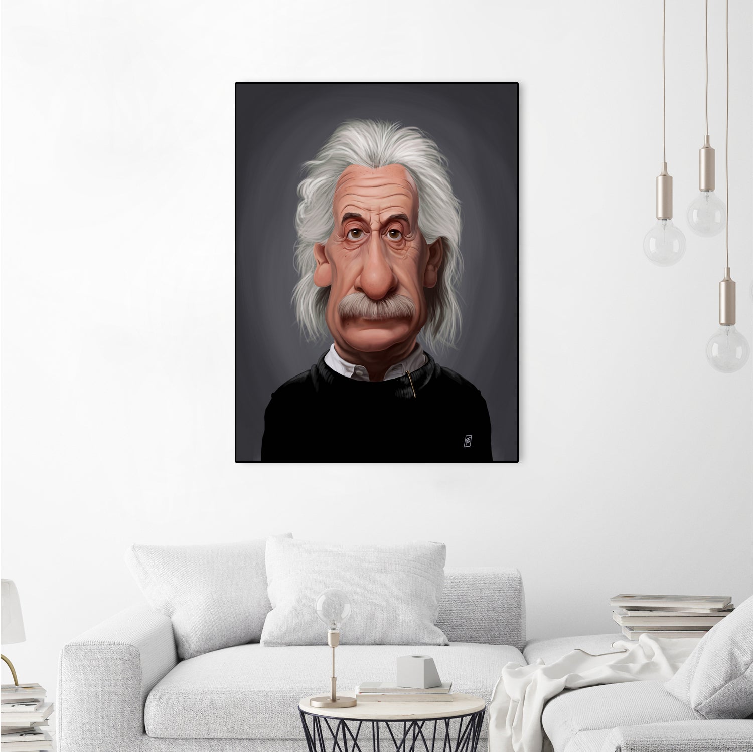 Albert Einstein by Rob Snow on GIANT ART - black digital painting