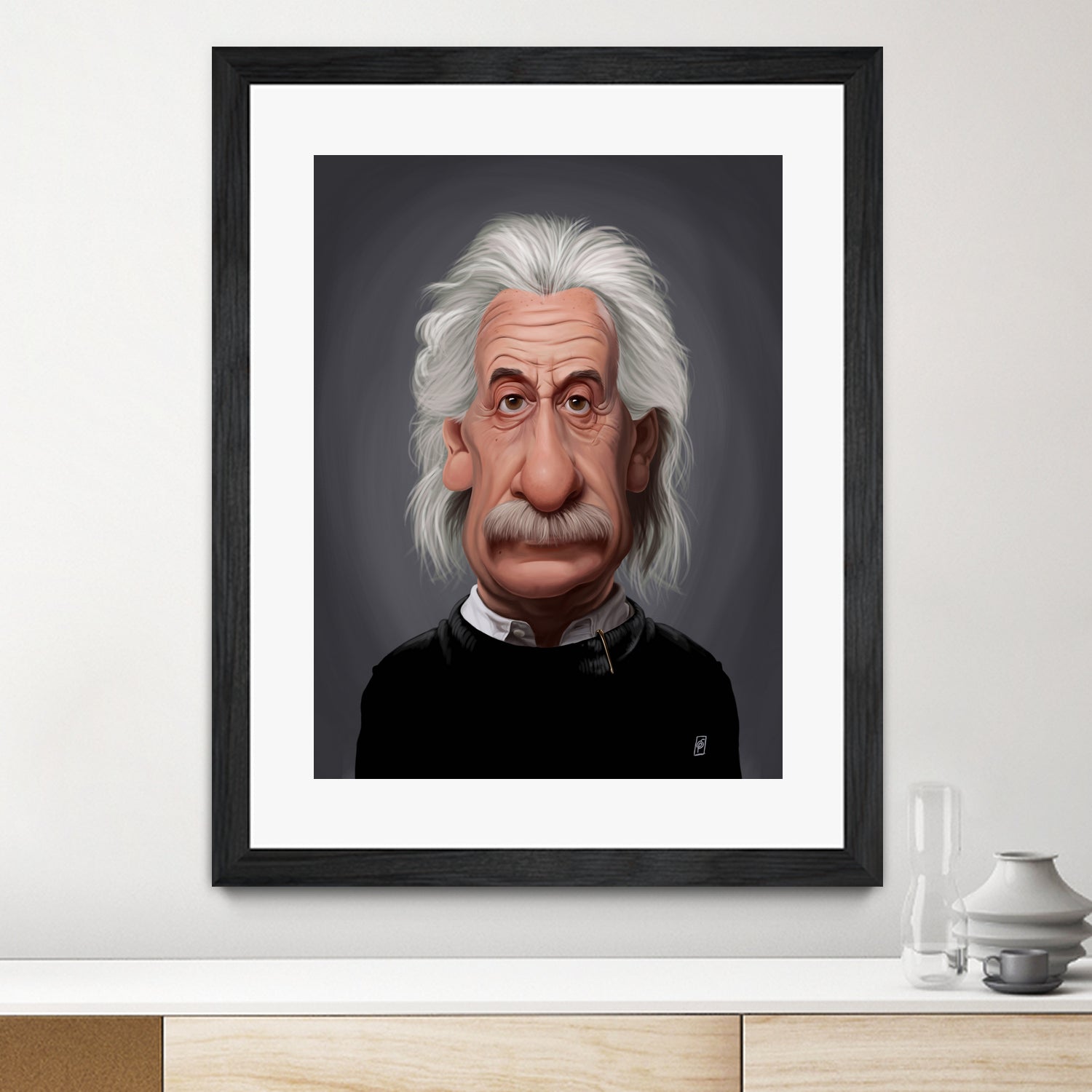 Albert Einstein by Rob Snow on GIANT ART - black digital painting