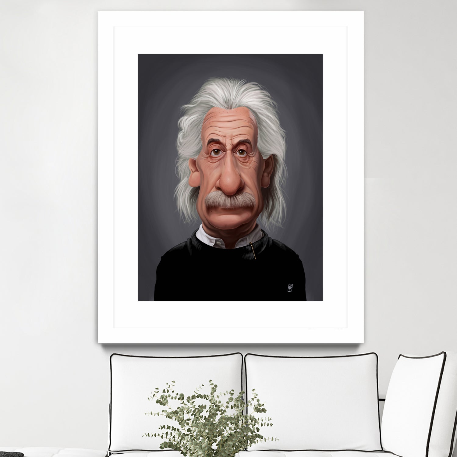 Albert Einstein by Rob Snow on GIANT ART - black digital painting