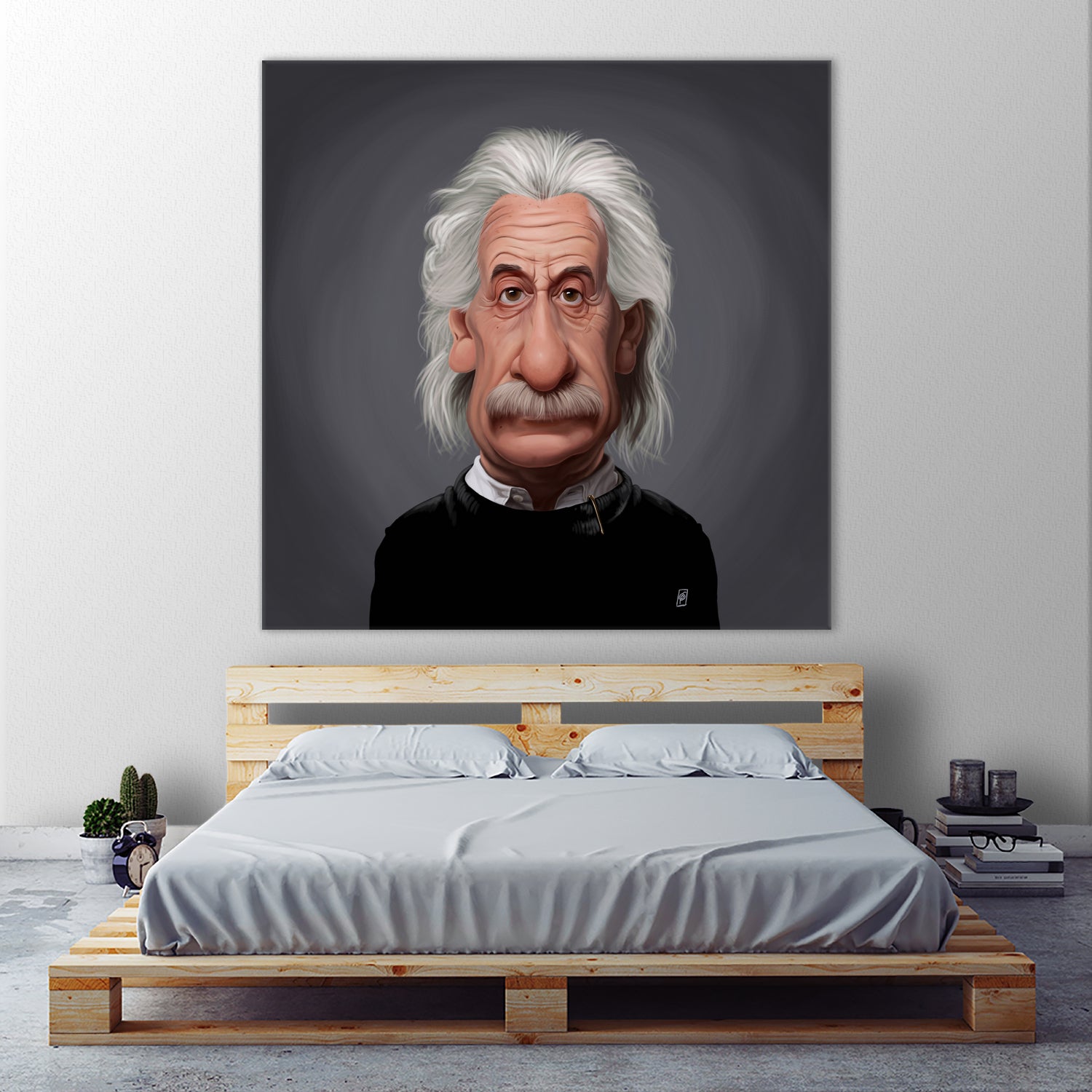 Albert Einstein by Rob Snow on GIANT ART - black digital painting