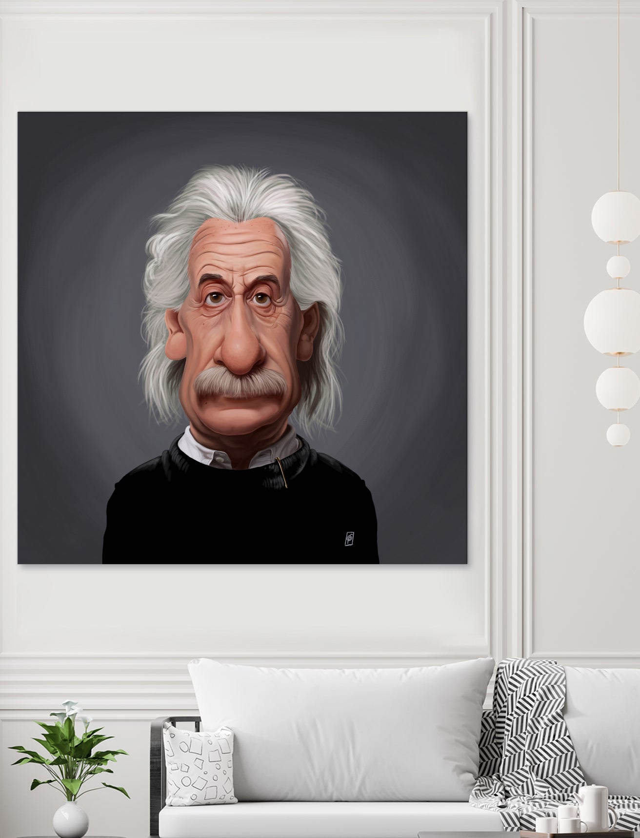 Albert Einstein by Rob Snow on GIANT ART - black digital painting