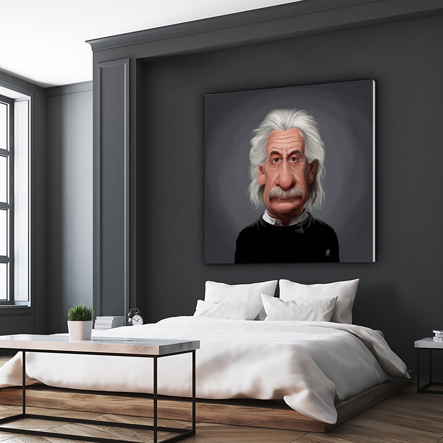 Albert Einstein by Rob Snow on GIANT ART - black digital painting