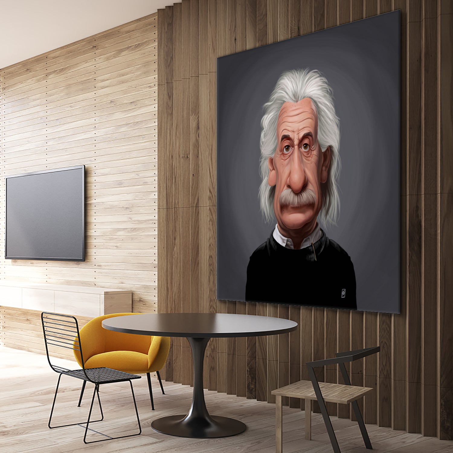 Albert Einstein by Rob Snow on GIANT ART - black digital painting