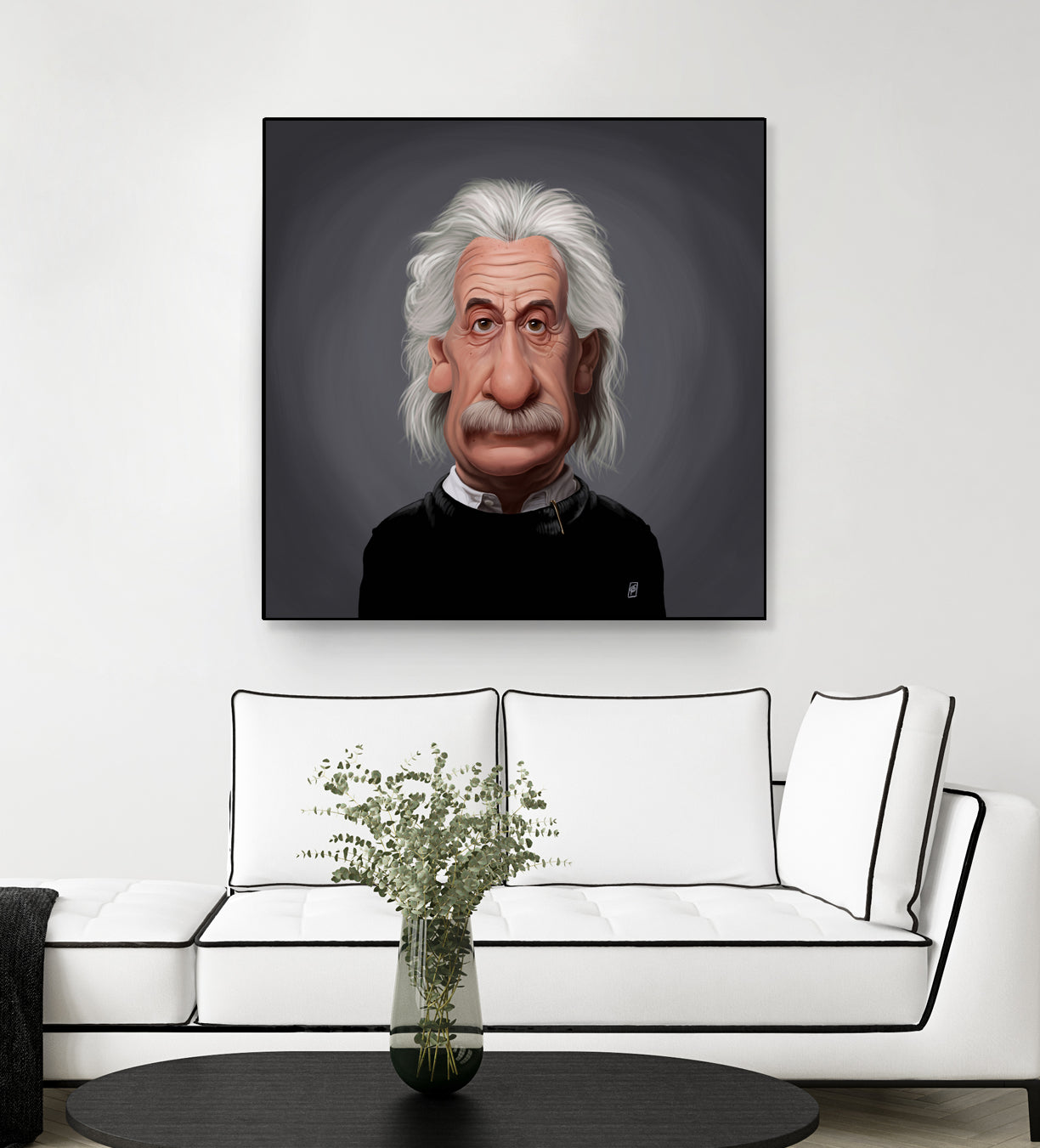 Albert Einstein by Rob Snow on GIANT ART - black digital painting