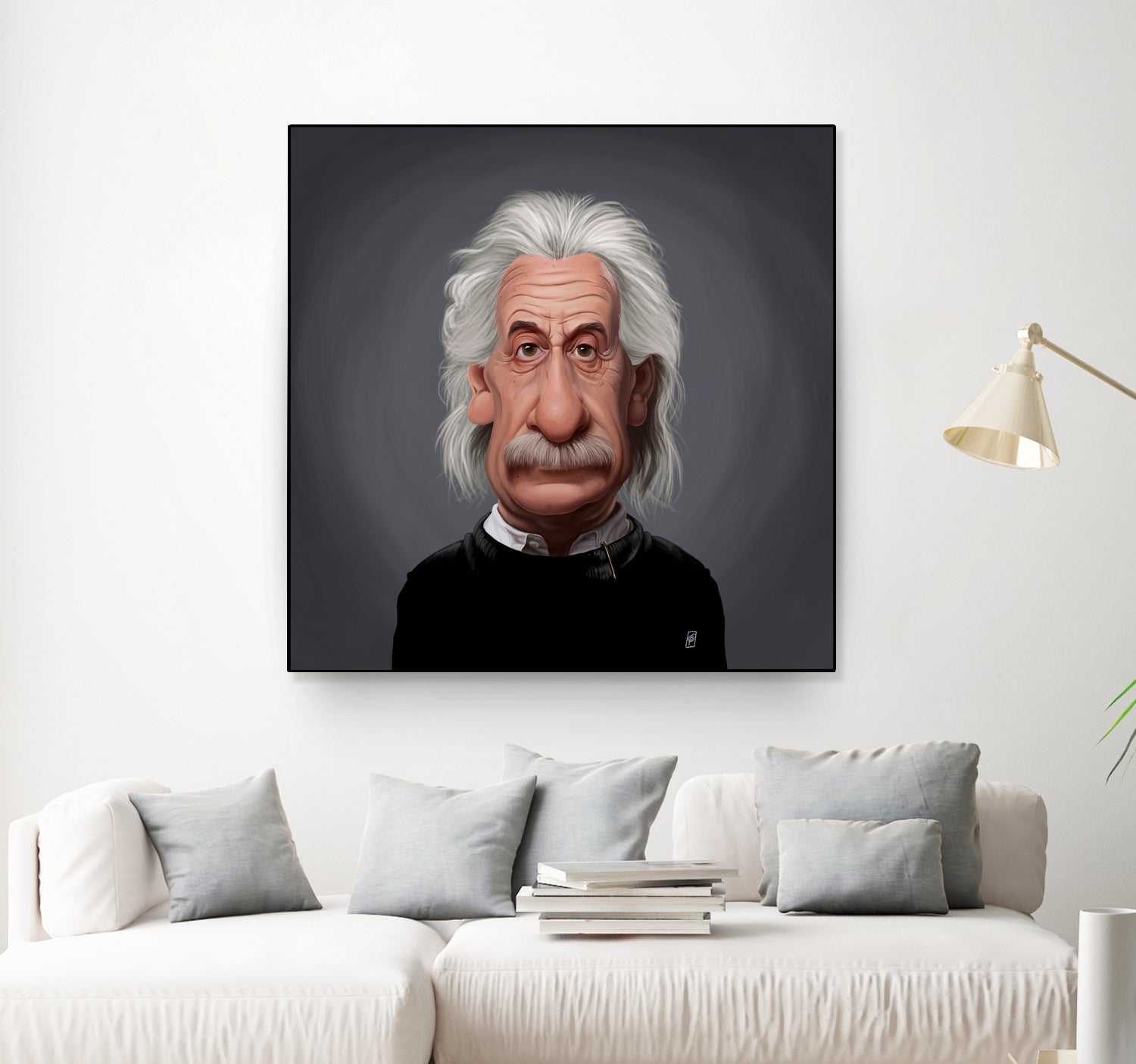 Albert Einstein by Rob Snow on GIANT ART - black digital painting