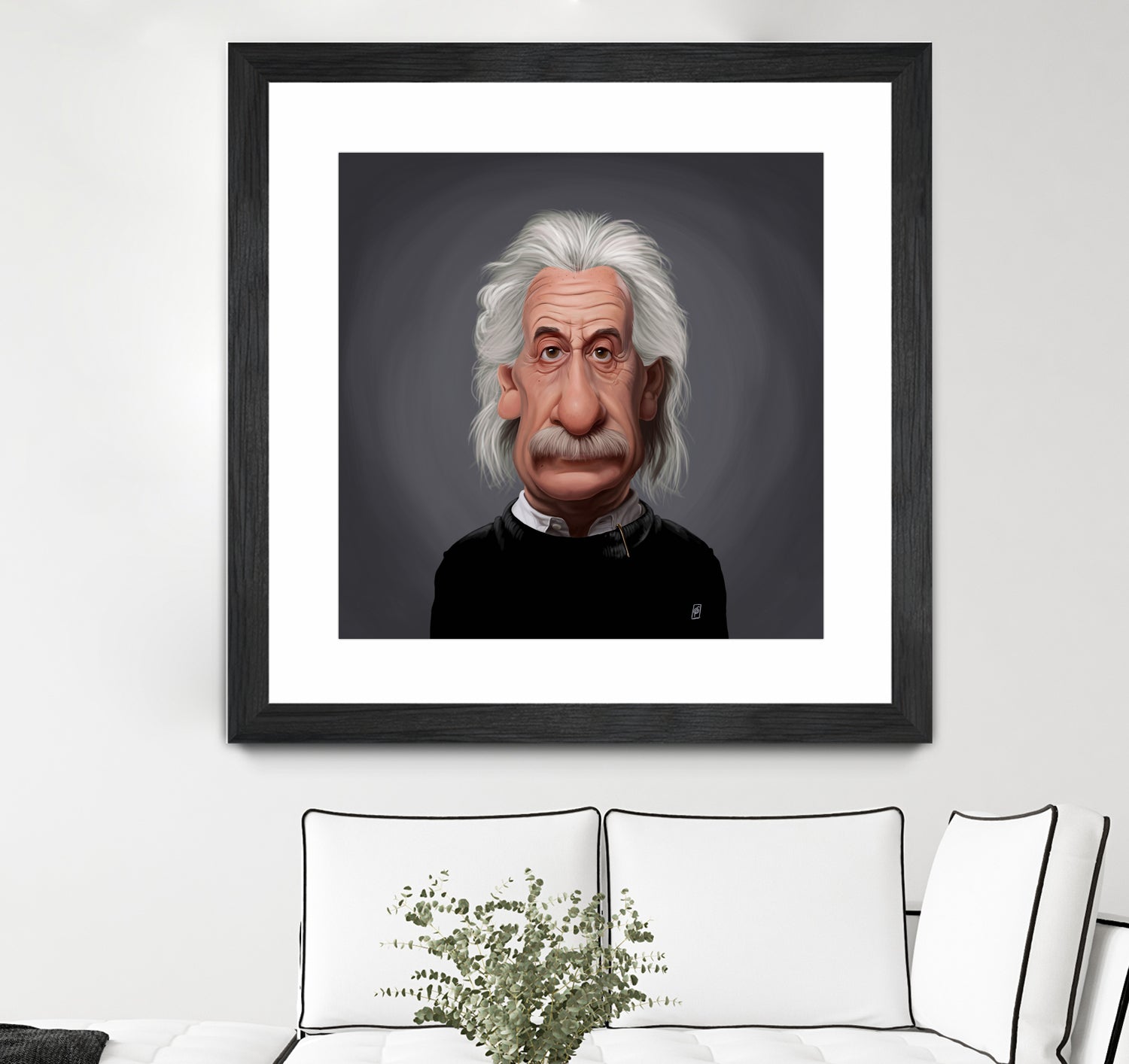 Albert Einstein by Rob Snow on GIANT ART - black digital painting