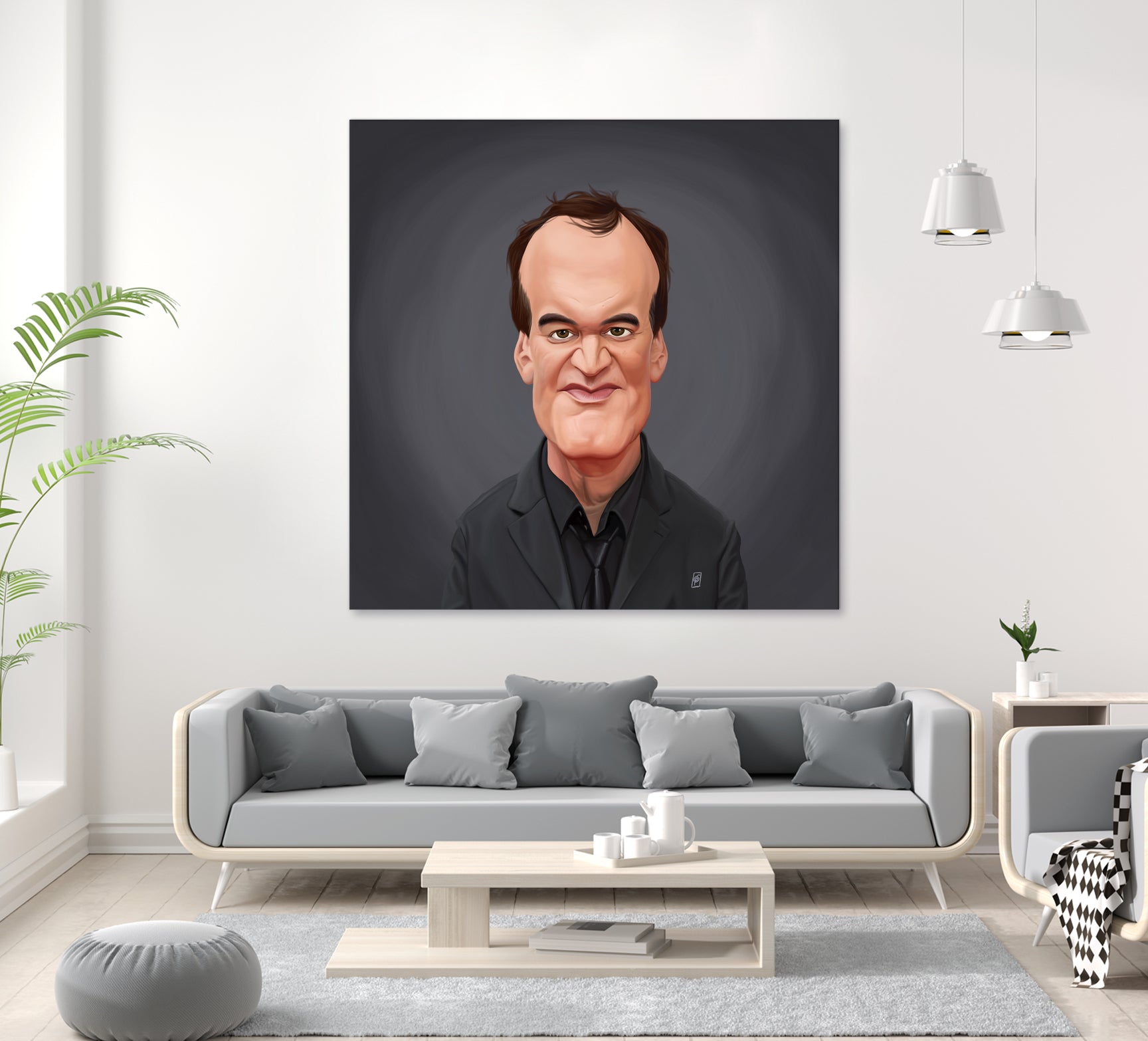 Quentin Tarantino by Rob Snow on GIANT ART - gray digital painting