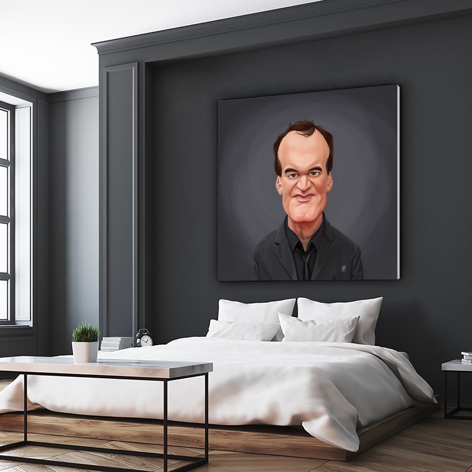 Quentin Tarantino by Rob Snow on GIANT ART - gray digital painting