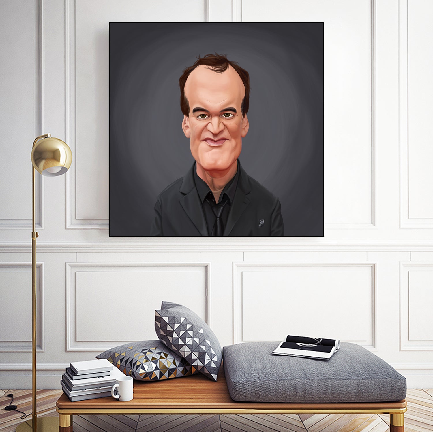 Quentin Tarantino by Rob Snow on GIANT ART - gray digital painting