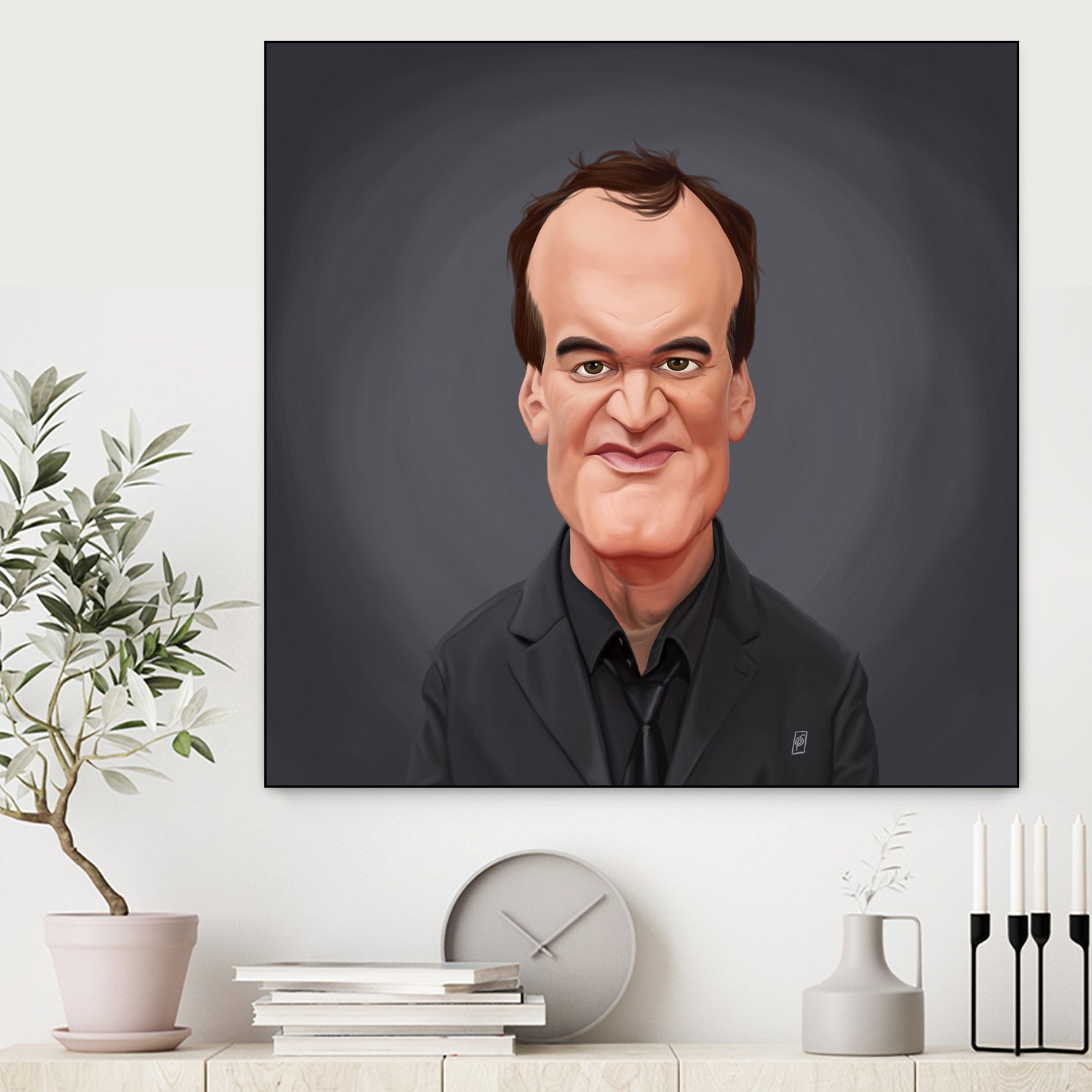 Quentin Tarantino by Rob Snow on GIANT ART - gray digital painting