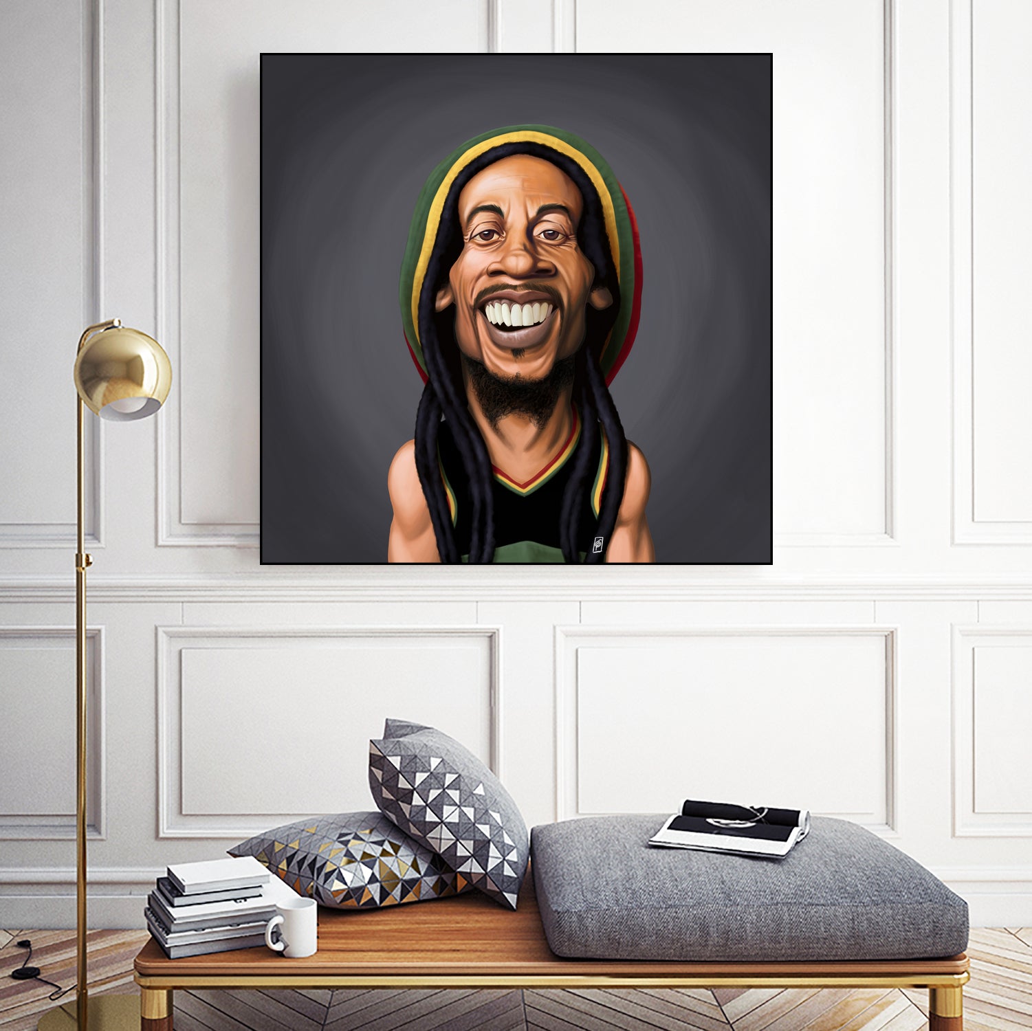 Bob Marley by Rob Snow on GIANT ART - yellow digital painting