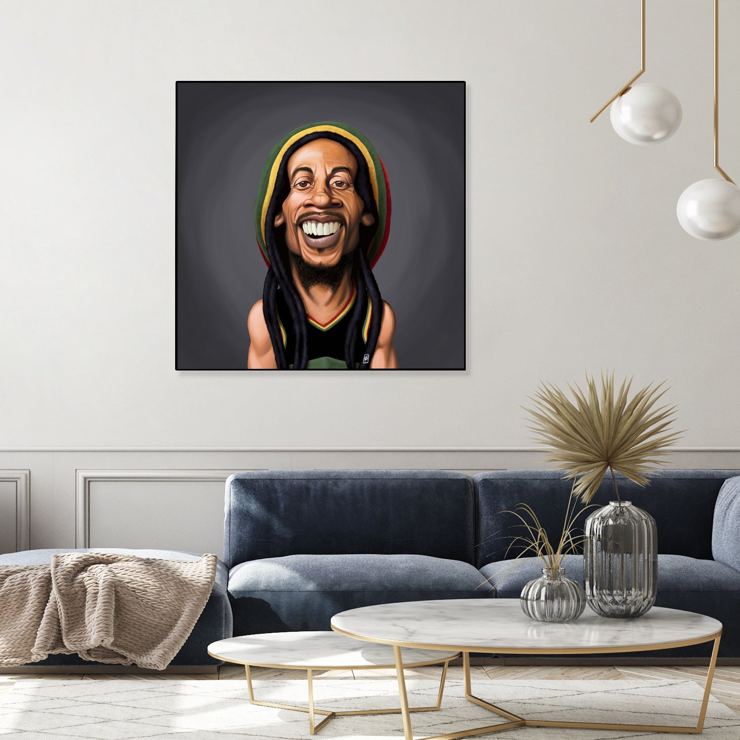 Bob Marley by Rob Snow on GIANT ART - yellow digital painting