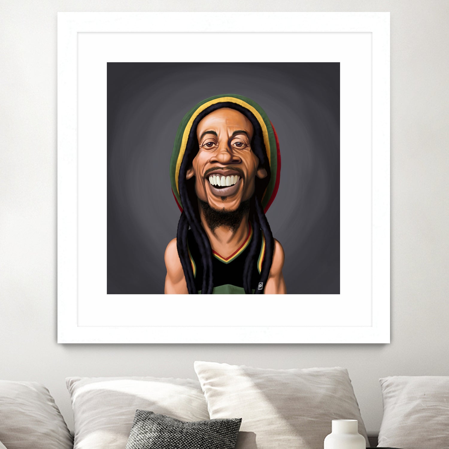 Bob Marley by Rob Snow on GIANT ART - yellow digital painting