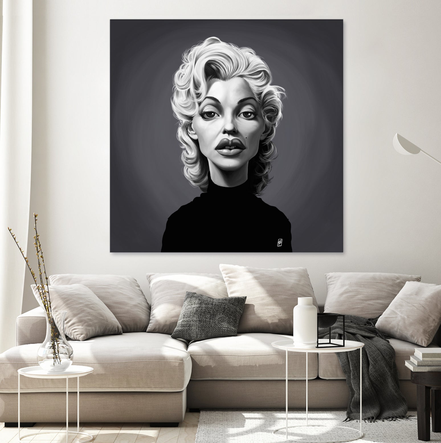 Marilyn Monroe by Rob Snow on GIANT ART - gray digital painting