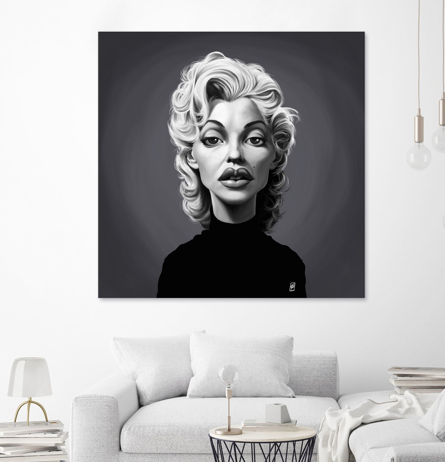 Marilyn Monroe by Rob Snow on GIANT ART - gray digital painting