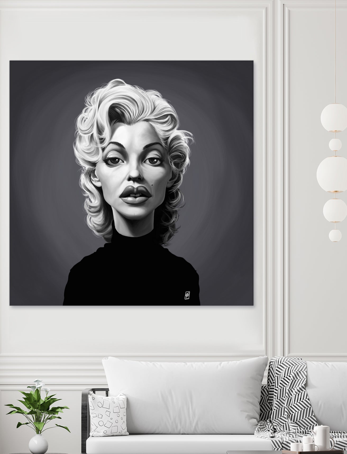 Marilyn Monroe by Rob Snow on GIANT ART - gray digital painting