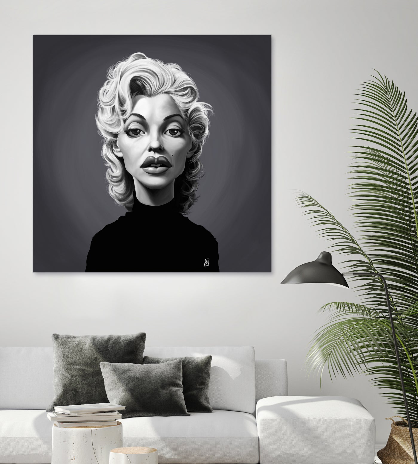 Marilyn Monroe by Rob Snow on GIANT ART - gray digital painting