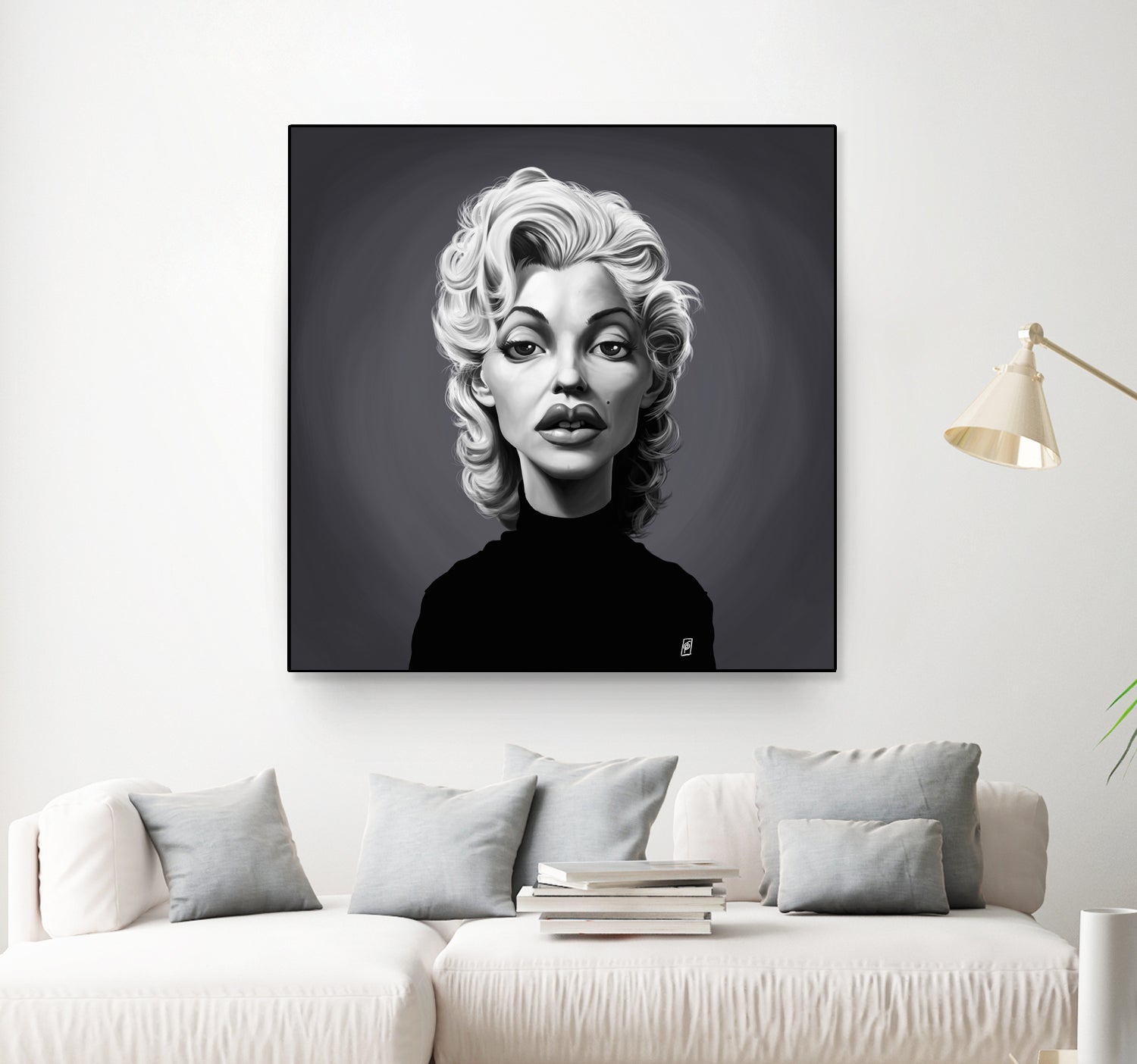 Marilyn Monroe by Rob Snow on GIANT ART - gray digital painting