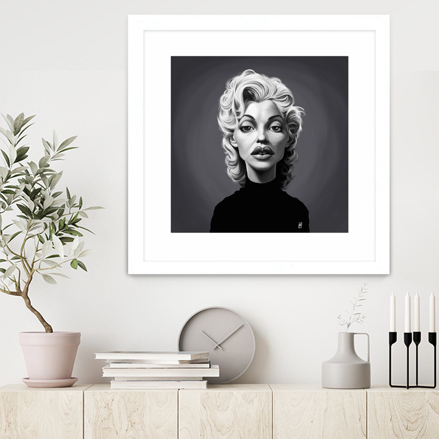 Marilyn Monroe by Rob Snow on GIANT ART - gray digital painting