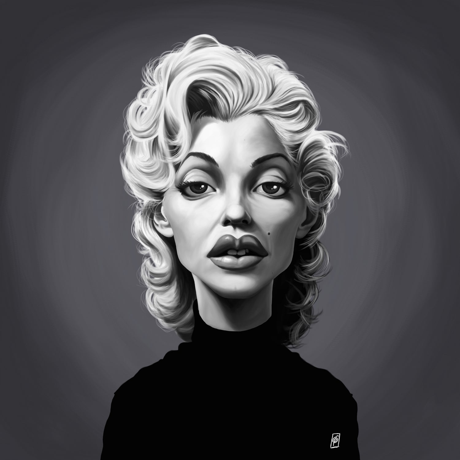 Marilyn Monroe by Rob Snow on GIANT ART - gray digital painting