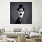 Charlie Chaplin by Rob Snow on GIANT ART - gray digital painting