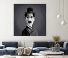 Charlie Chaplin by Rob Snow on GIANT ART - gray digital painting