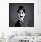 Charlie Chaplin by Rob Snow on GIANT ART - gray digital painting