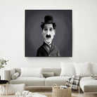 Charlie Chaplin by Rob Snow on GIANT ART - gray digital painting