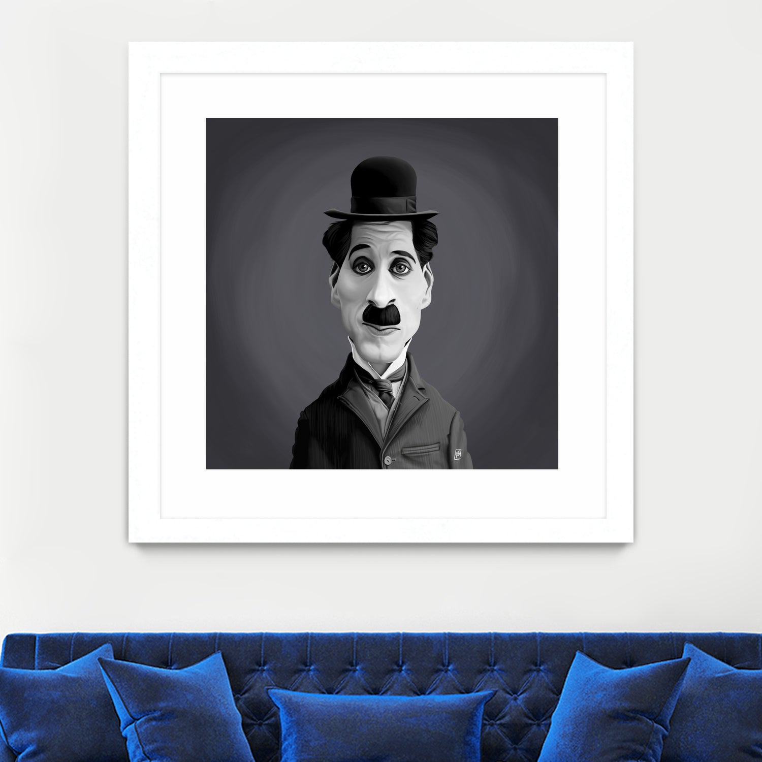 Charlie Chaplin by Rob Snow on GIANT ART - gray digital painting