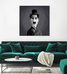 Charlie Chaplin by Rob Snow on GIANT ART - gray digital painting